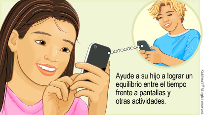 Ayude a su hijo a lograr un equilibrio entre el tiempo frente a pantallas y otras actividades.